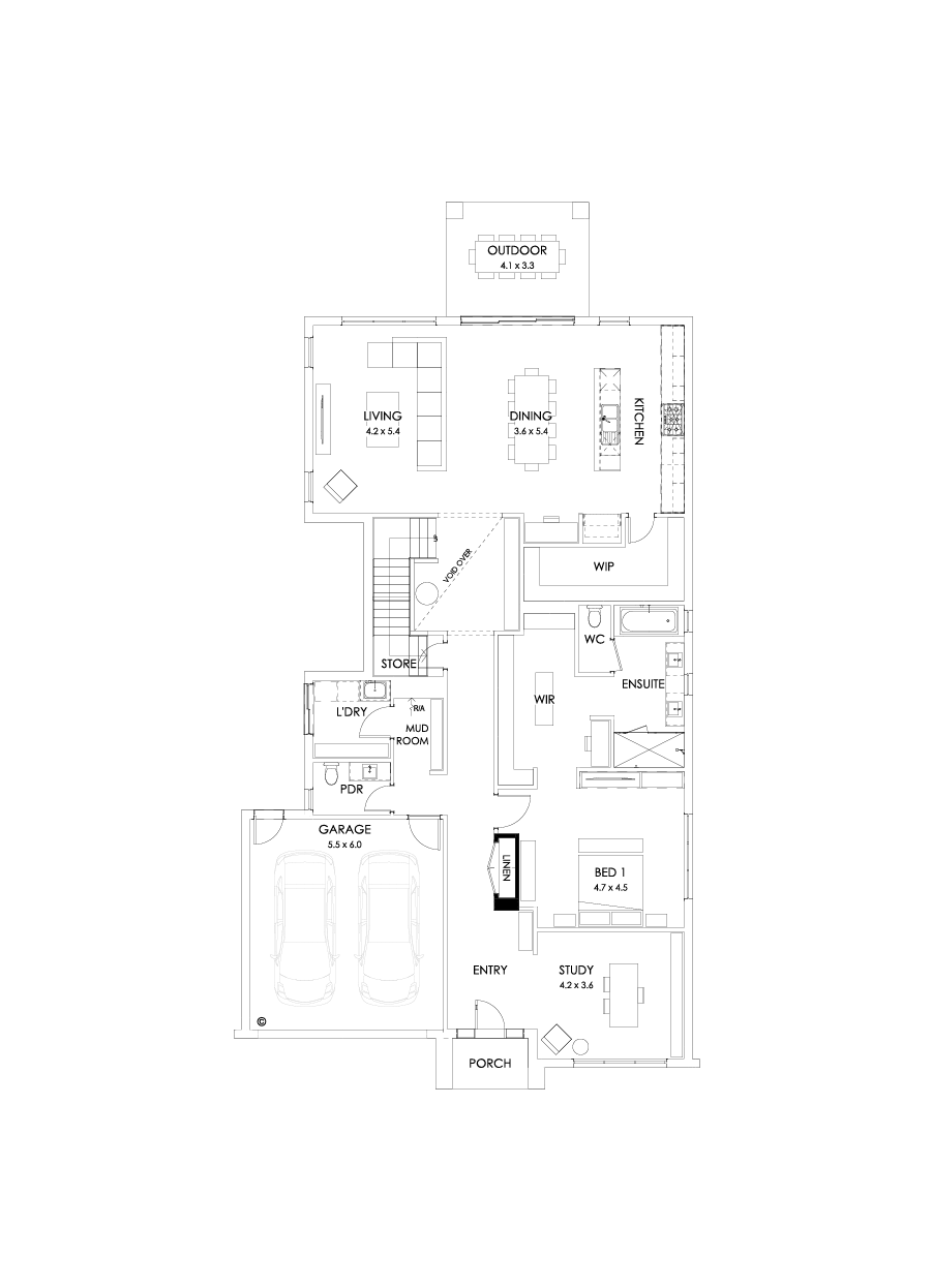 43B Ground Floor Floorplan (Bar)