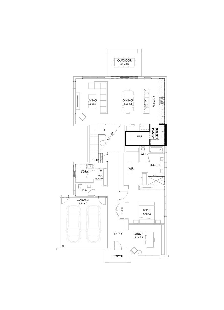 43B Ground Floor Floorplan (Butler's pantry)