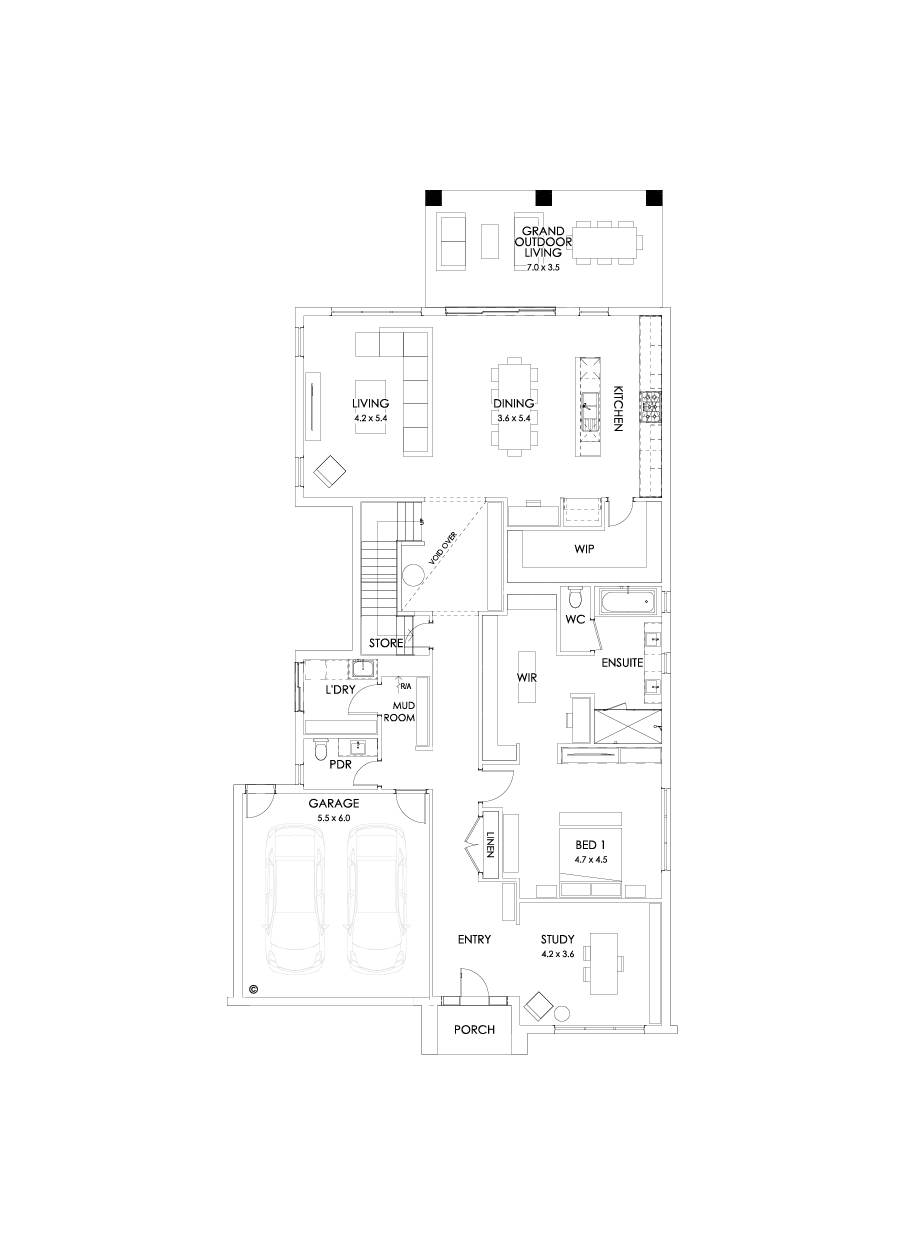 43B Ground Floor Floorplan (Grand outdoor living )