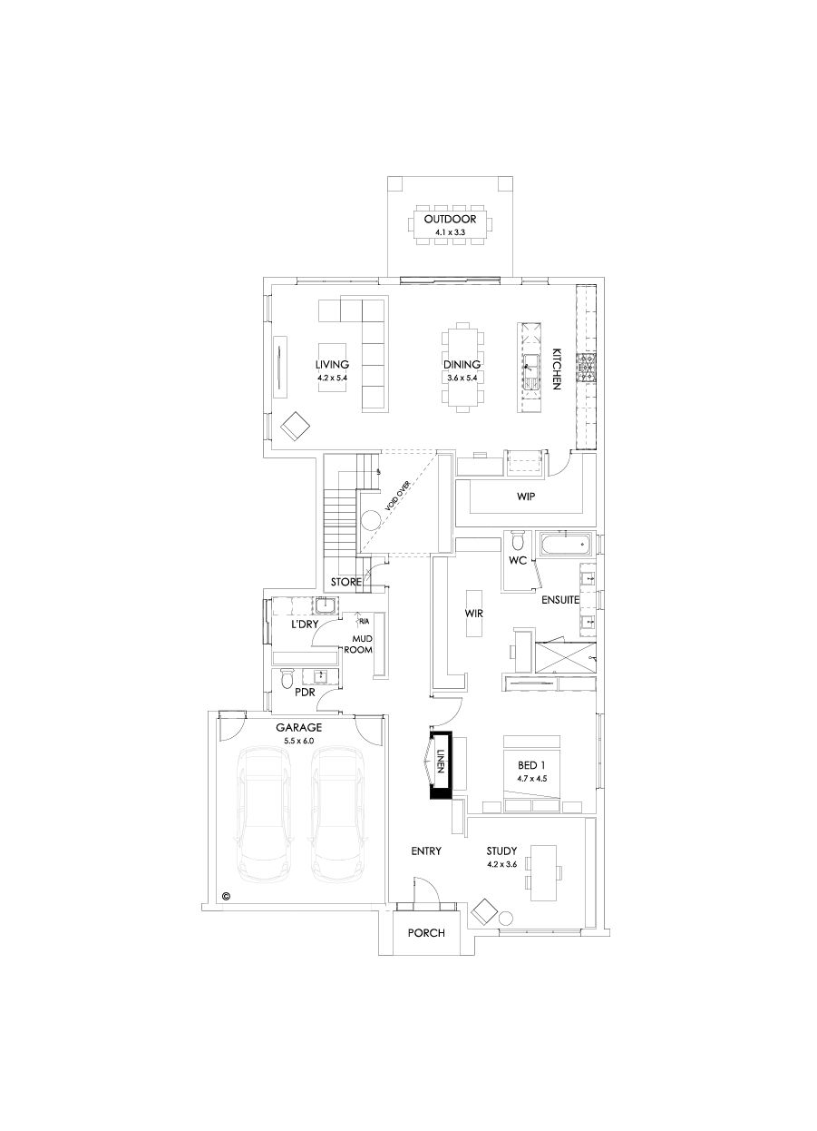 43B Ground Floor Floorplan (Guest bedroom)