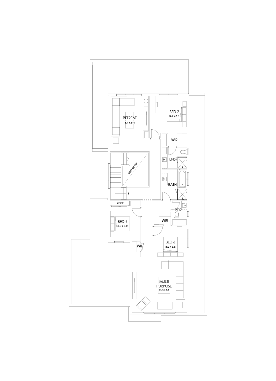 43B Ground Floor Floorplan (Larger kitchen and dining)