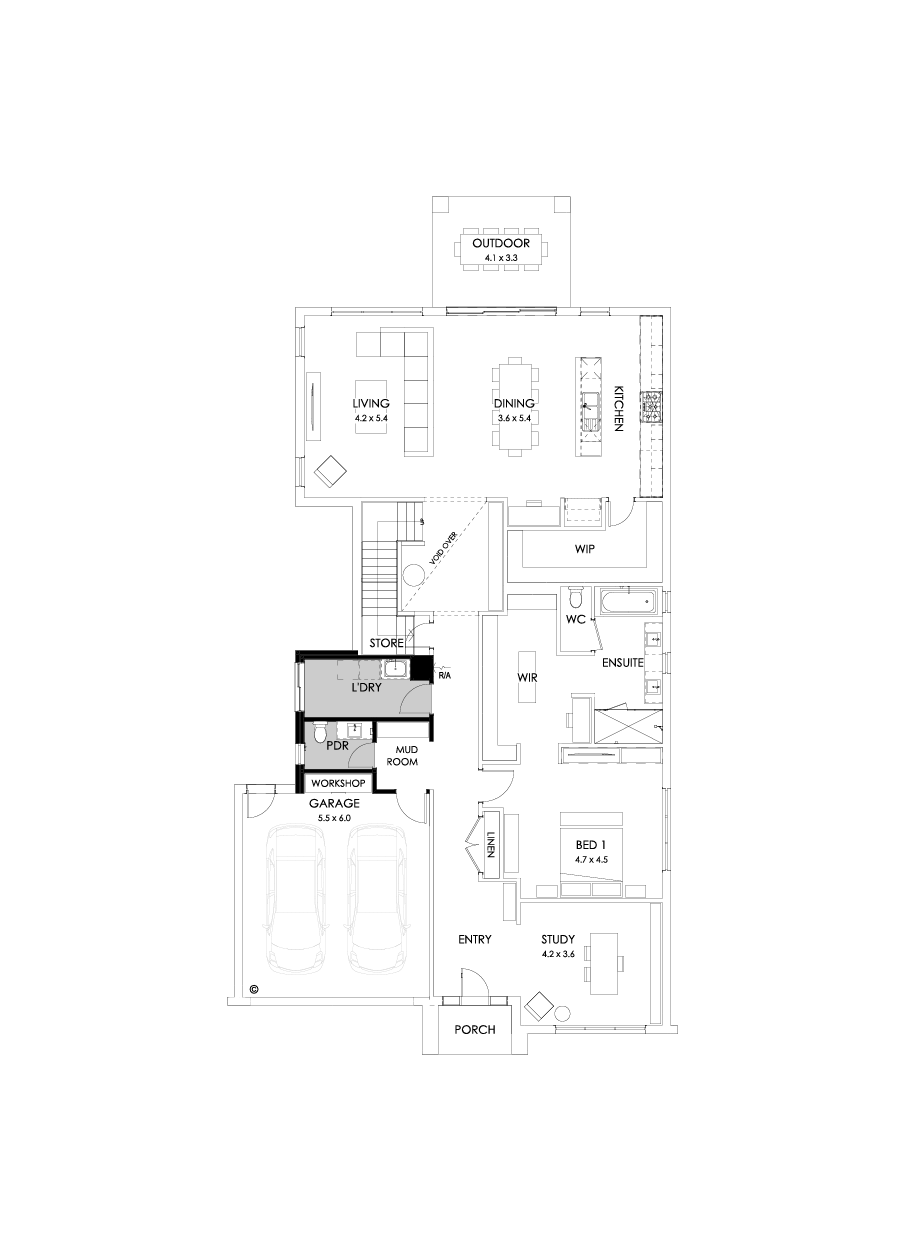 43B Ground Floor Floorplan (Workshop)