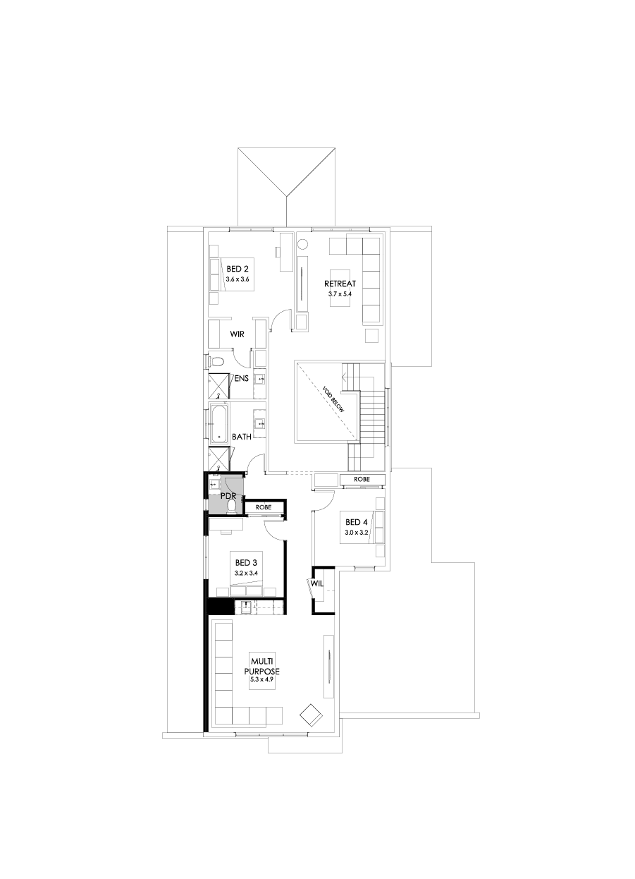 43B First Floor Floorplan (Bar - Flipped)