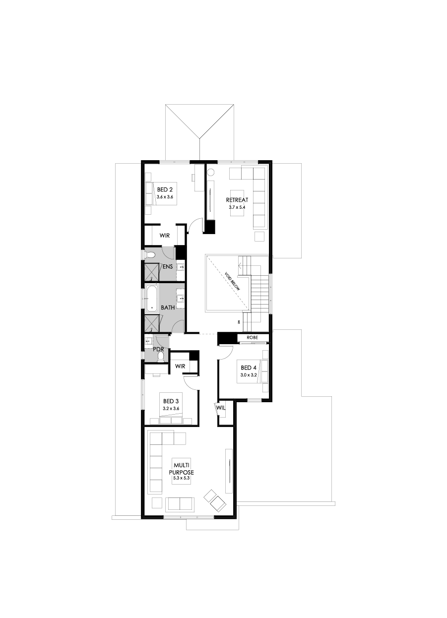 43B First Floor Floorplan (Standard  - Flipped)