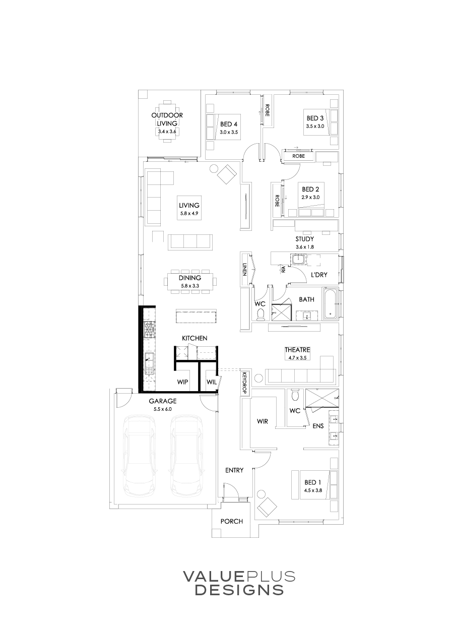 29  Floor Floorplan (Alternate Kitchen - Flipped)