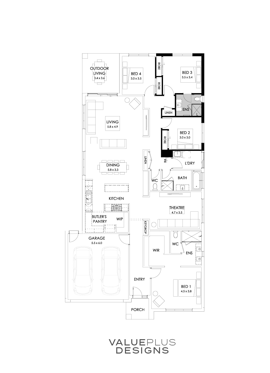 29  Floor Floorplan (Guest Bedroom - Flipped)