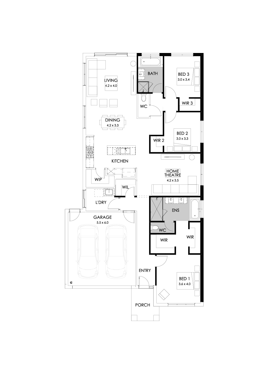 23  Floor Floorplan (3 bedroom)