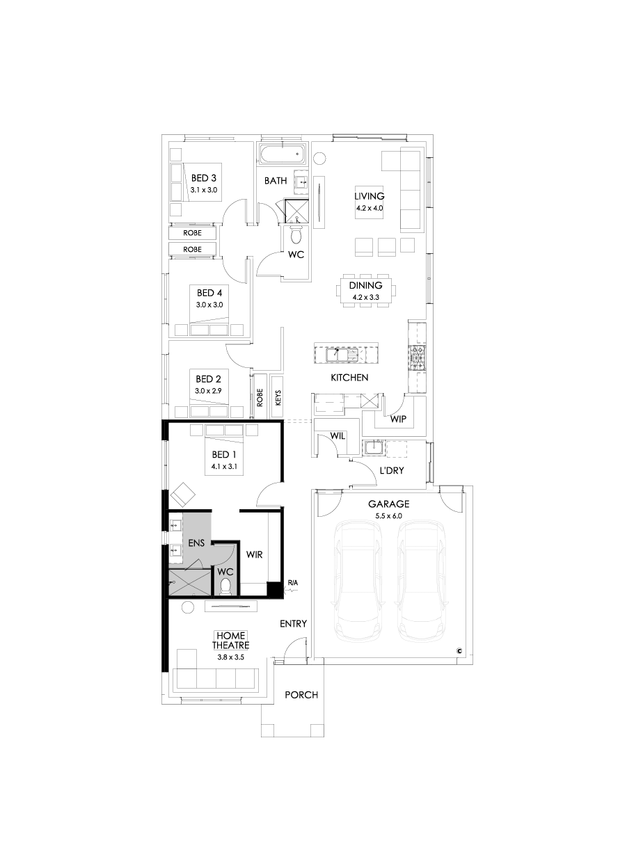 23  Floor Floorplan (Alternate theatre - Flipped)
