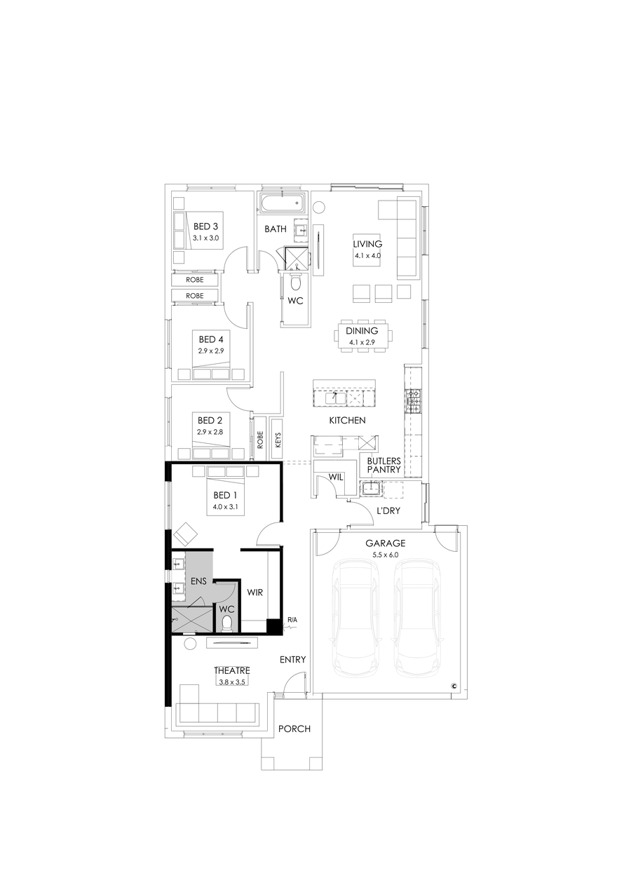 23  Floor Floorplan (Alternate theatre - Flipped)