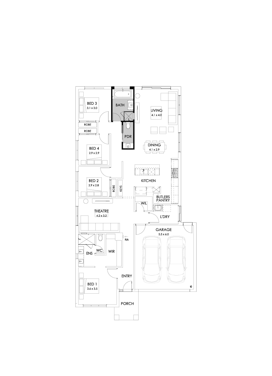 23  Floor Floorplan (Powder room - Flipped)
