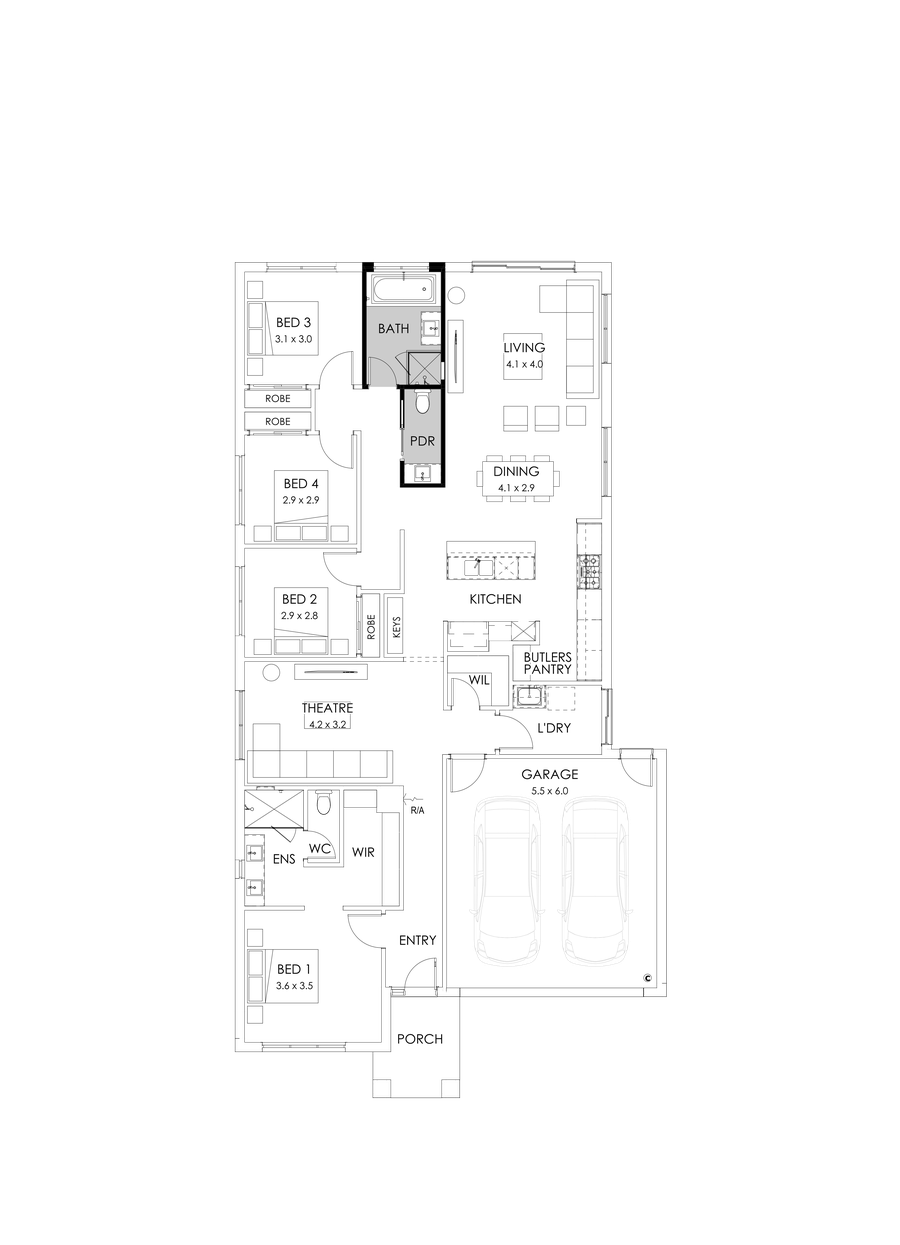 23  Floor Floorplan (Powder room - Flipped)