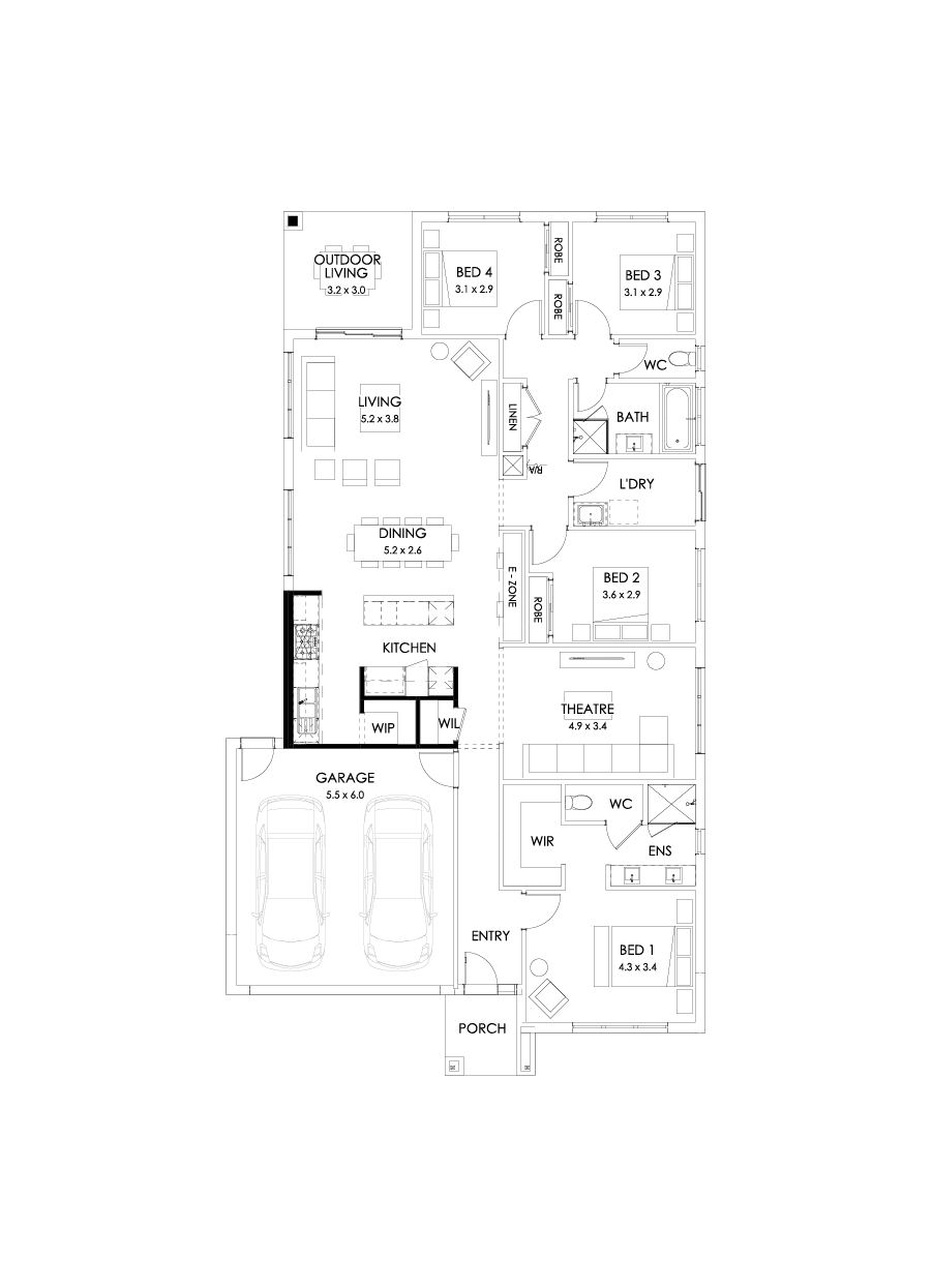 25  Floor Floorplan (Alternate Kitchen)