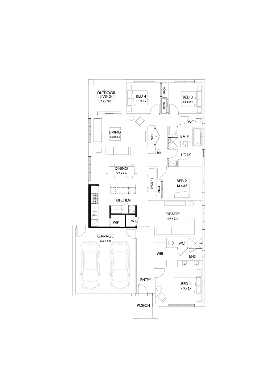25  Floor Floorplan (Alternate Kitchen)