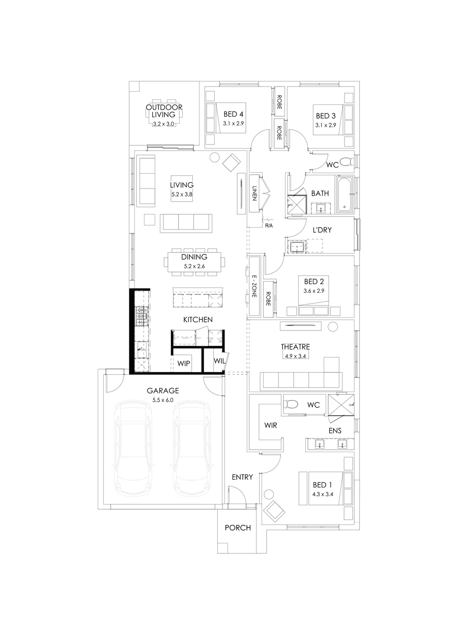 25  Floor Floorplan (Alternate Kitchen)