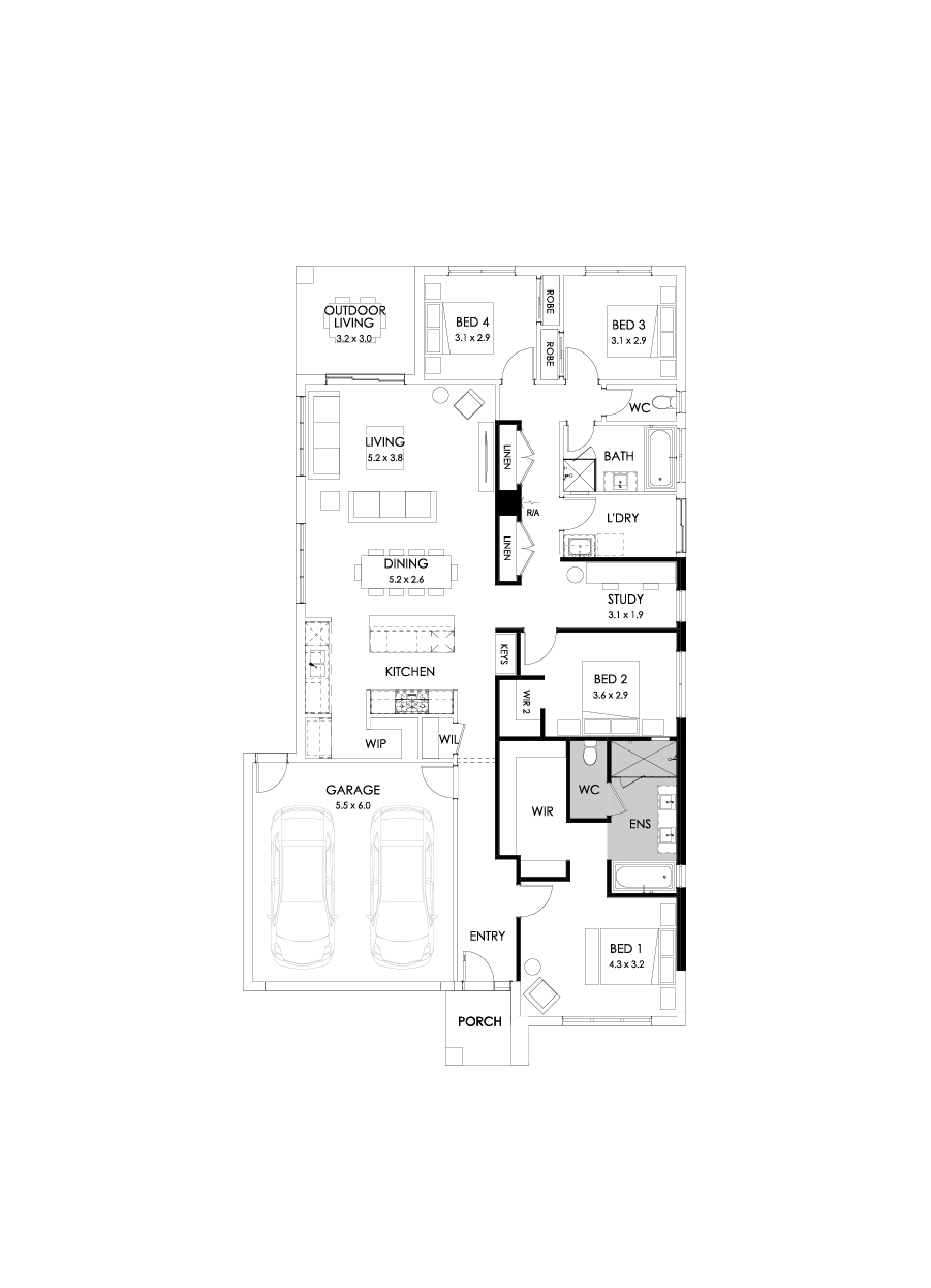 25  Floor Floorplan (Bath to ensuite)