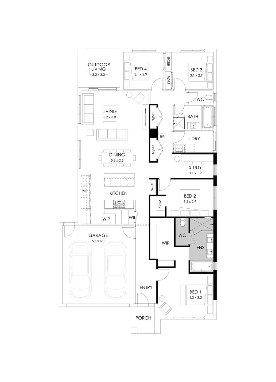 25  Floor Floorplan (Bath to ensuite)
