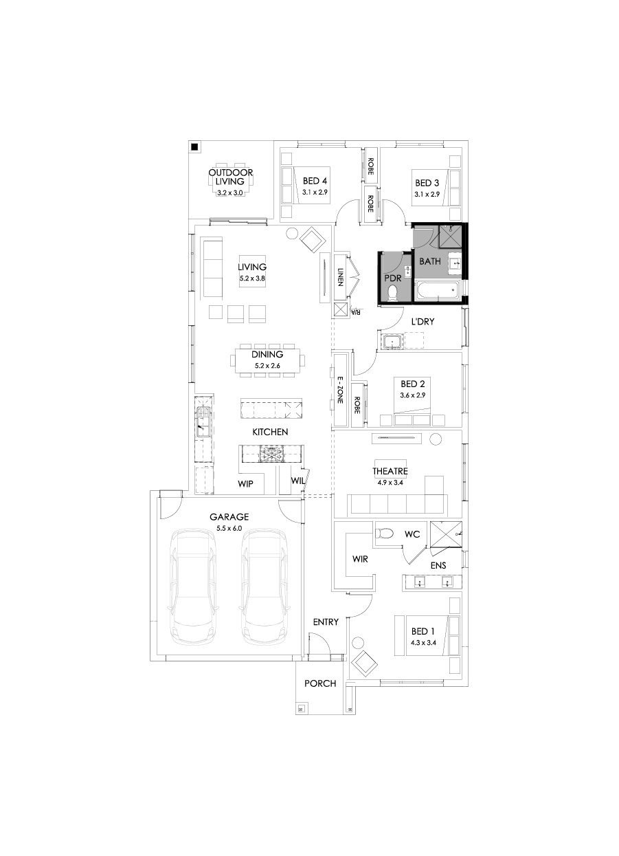 25  Floor Floorplan (Powder Room)