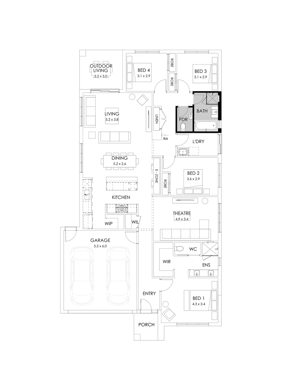 25  Floor Floorplan (Powder Room)