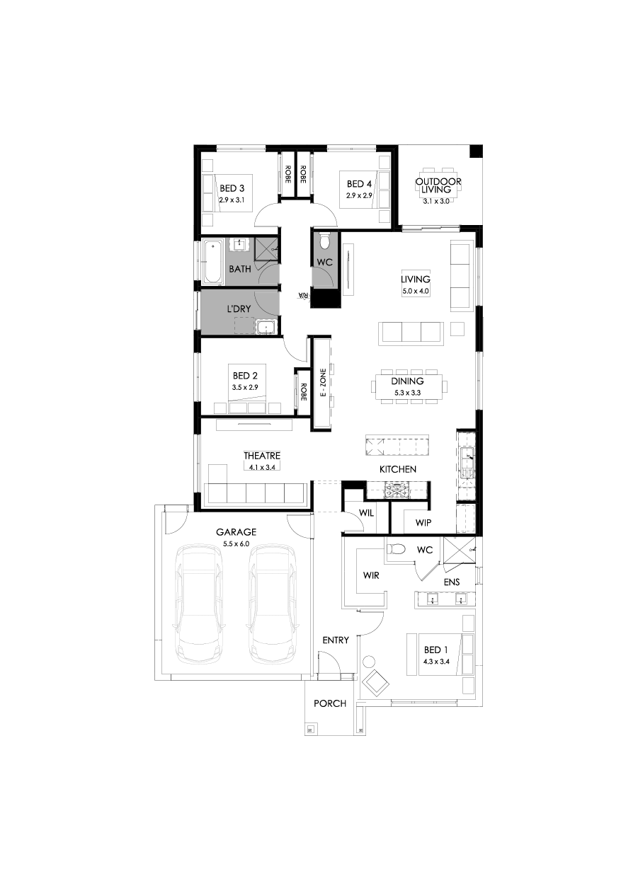 25  Floor Floorplan (Rear flip)