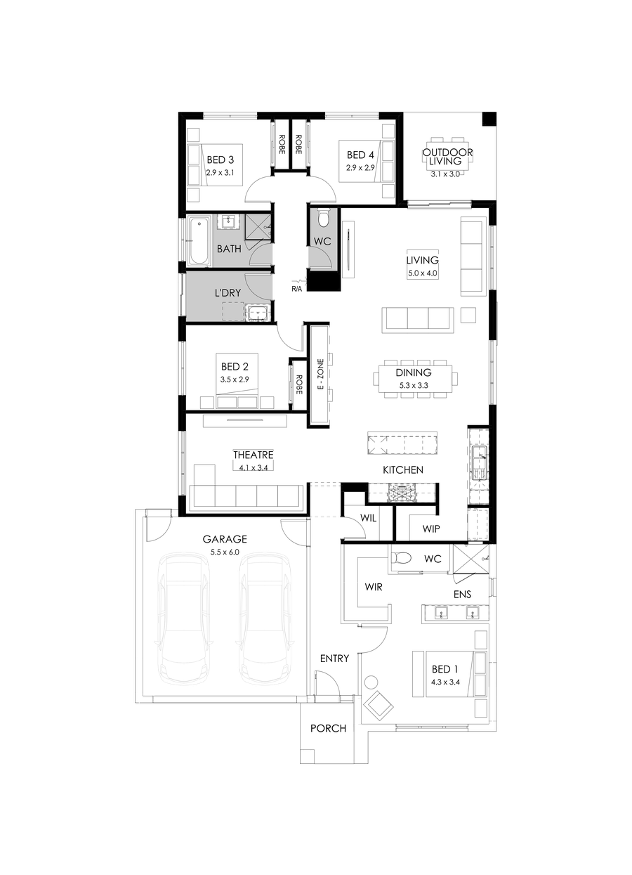 25  Floor Floorplan (Rear flip)