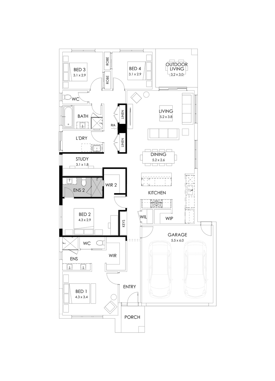25  Floor Floorplan (Additional Ensuite - Flipped)