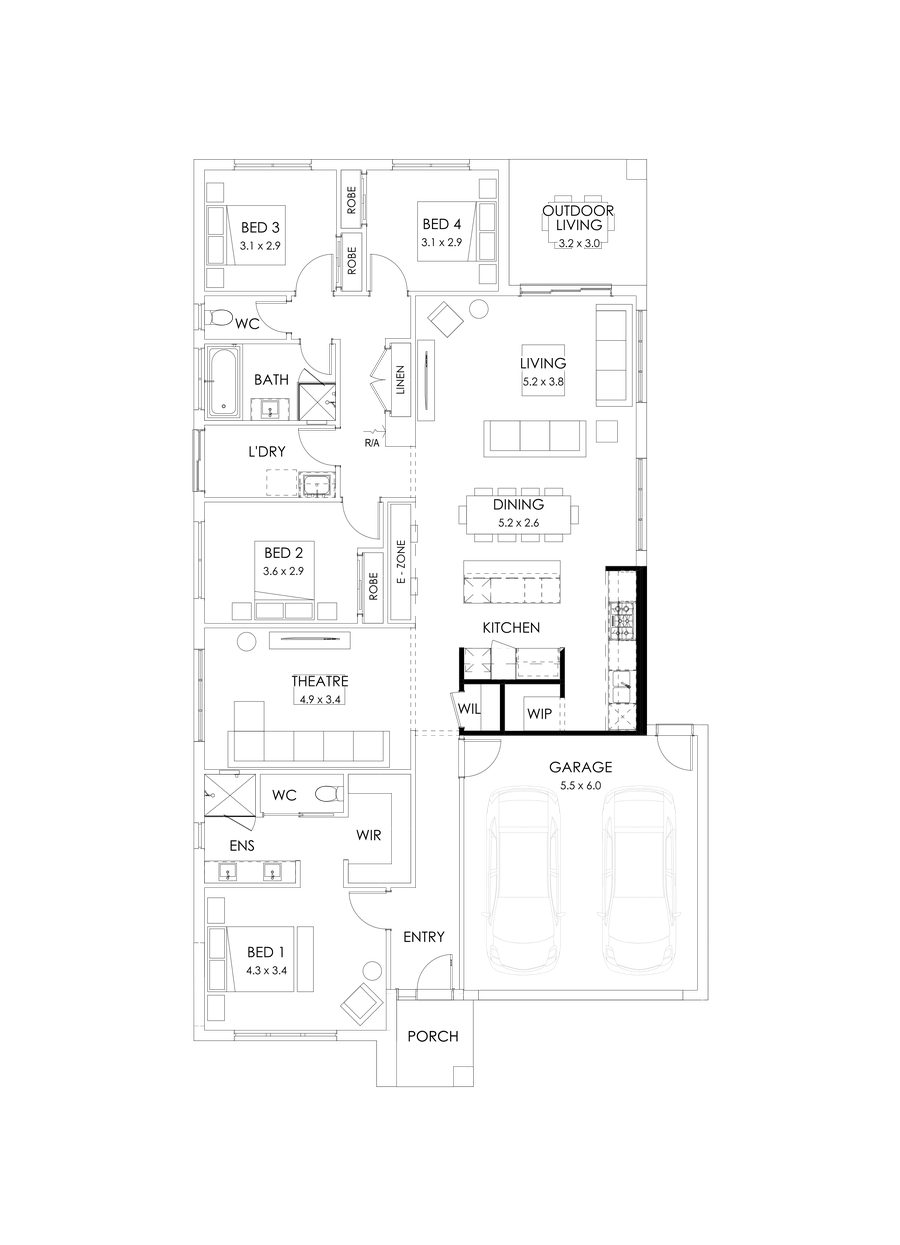 25  Floor Floorplan (Alternate Kitchen - Flipped)