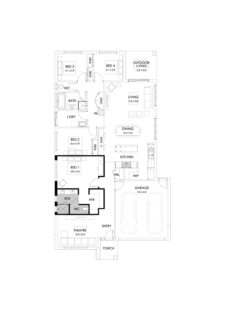 25  Floor Floorplan (Alternate Theatre - Flipped)