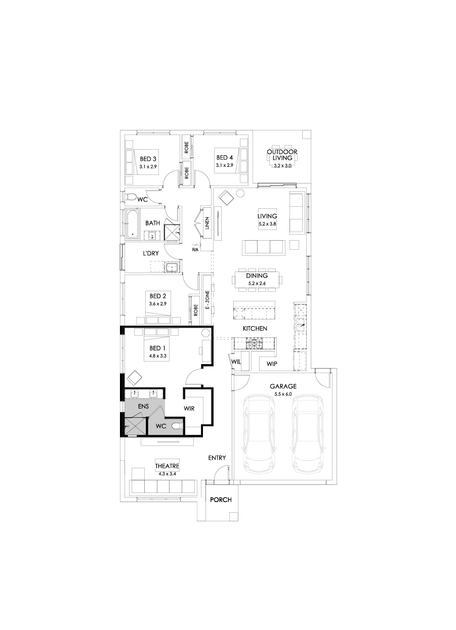 25  Floor Floorplan (Alternate Theatre - Flipped)