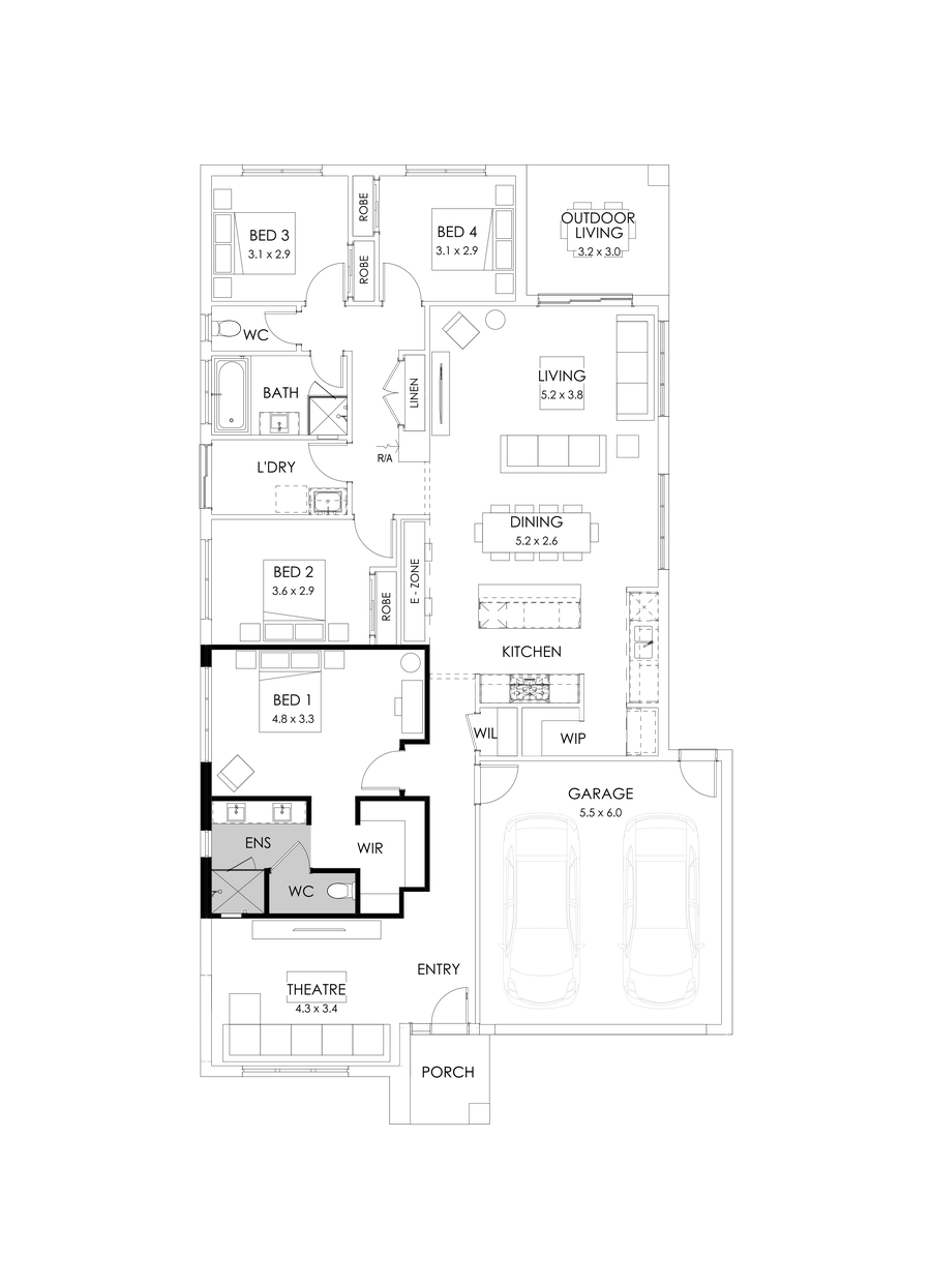 25  Floor Floorplan (Alternate Theatre - Flipped)