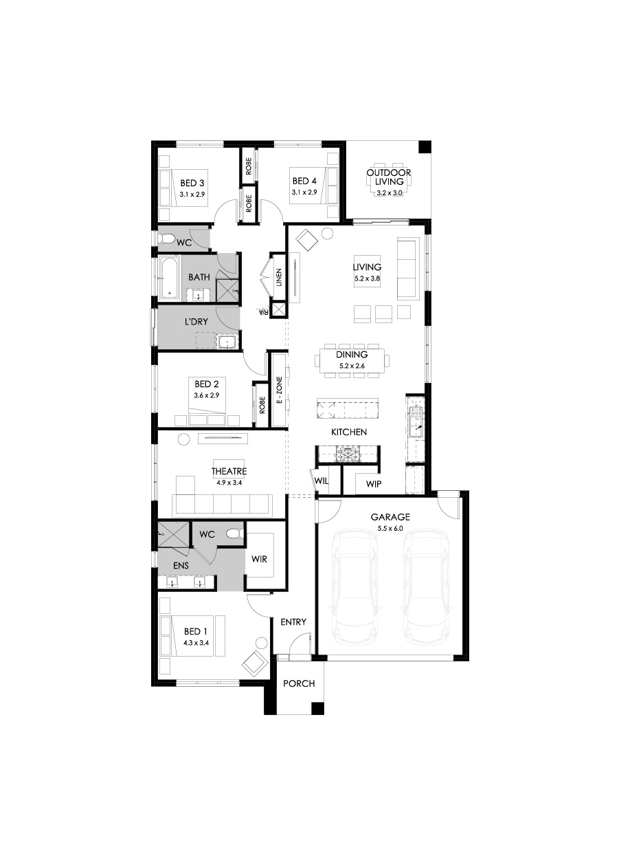 25  Floor Floorplan (Standard - Flipped)