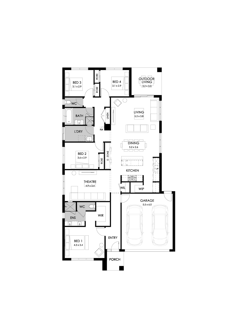 25  Floor Floorplan (Standard - Flipped)