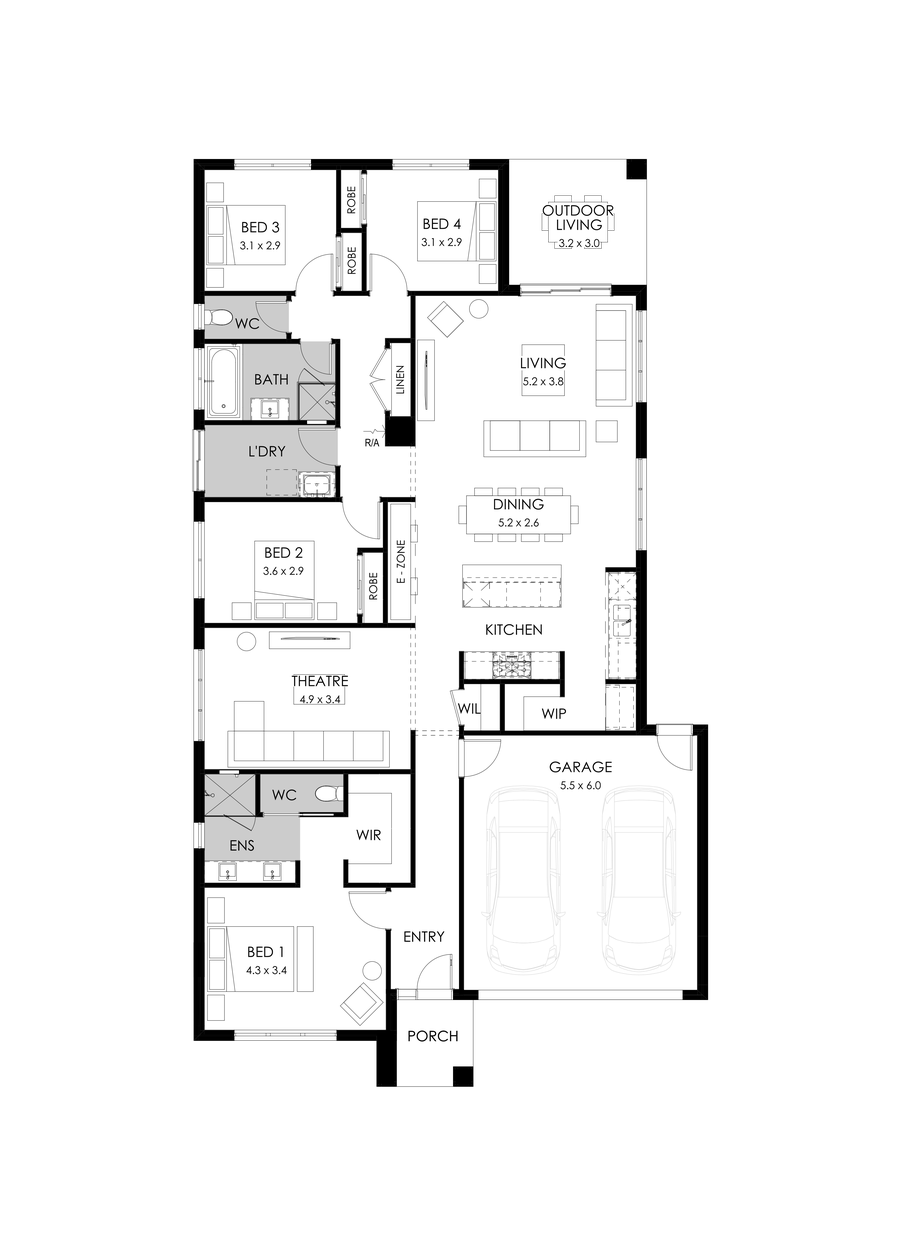 25  Floor Floorplan (Standard - Flipped)