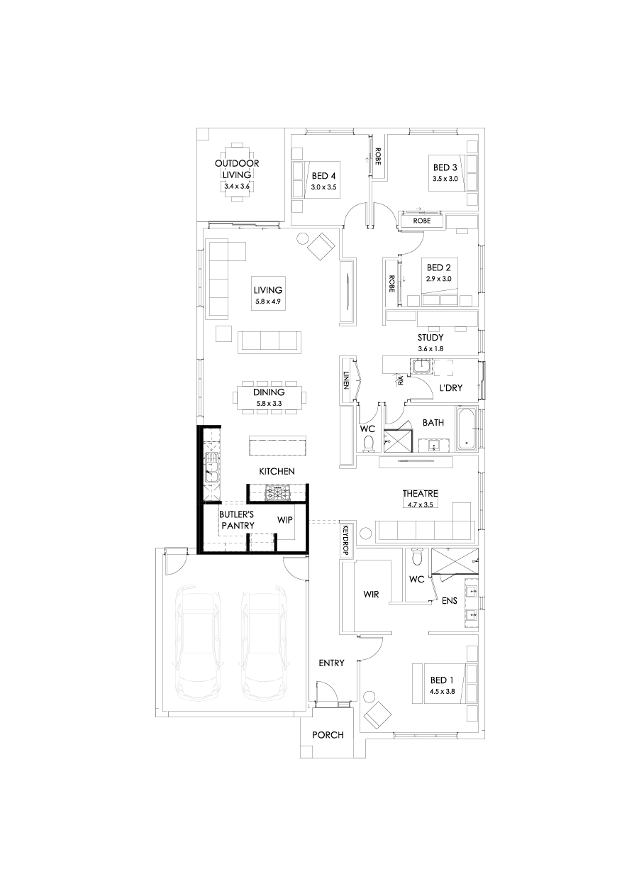29  Floor Floorplan (Butler's pantry)