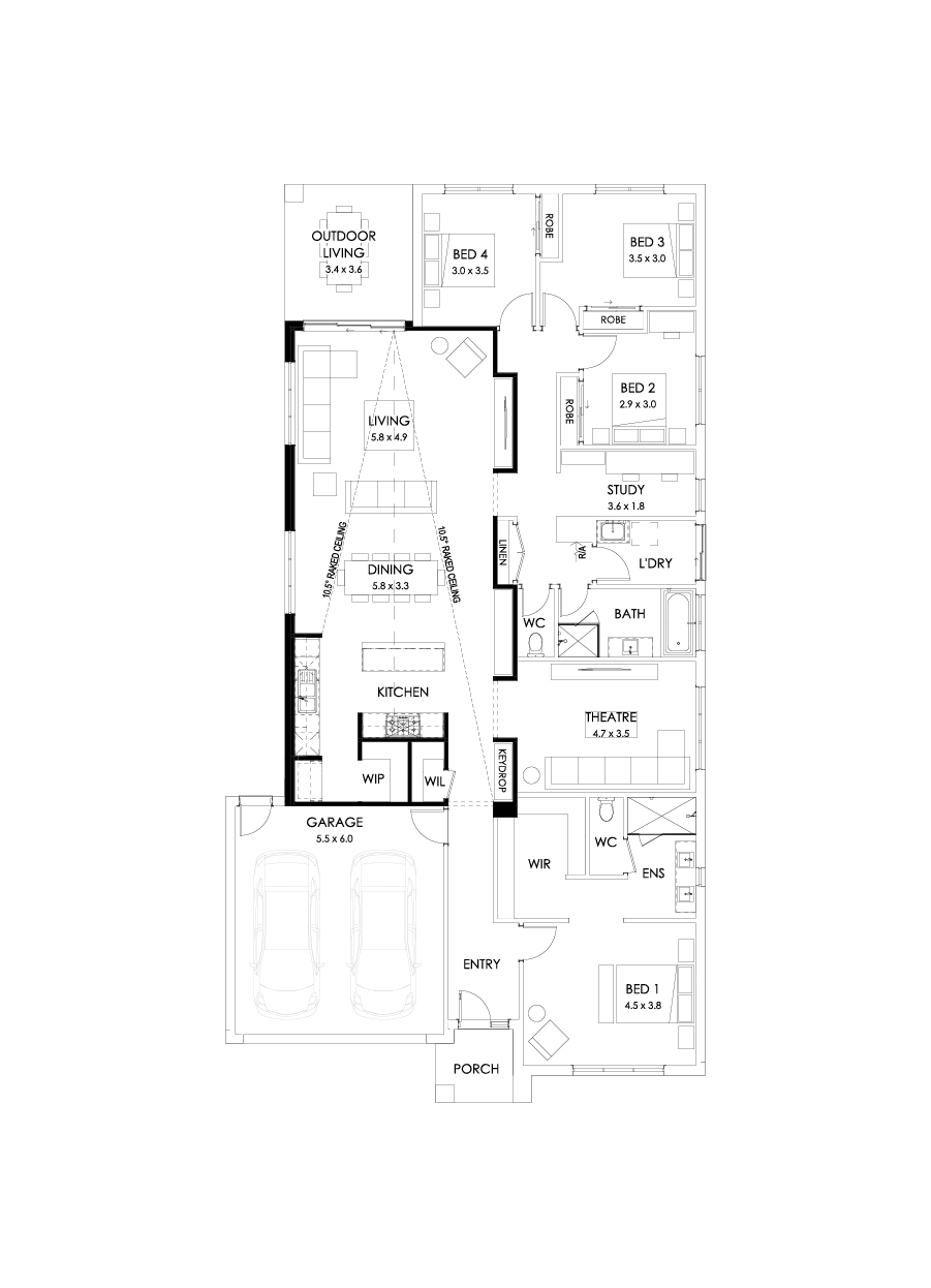 29  Floor Floorplan (Raked ceiling 10.5 deg )