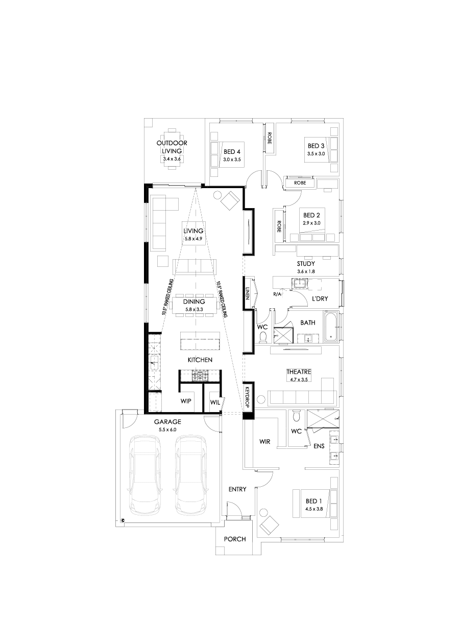 29  Floor Floorplan (Raked ceiling 10.5 deg )