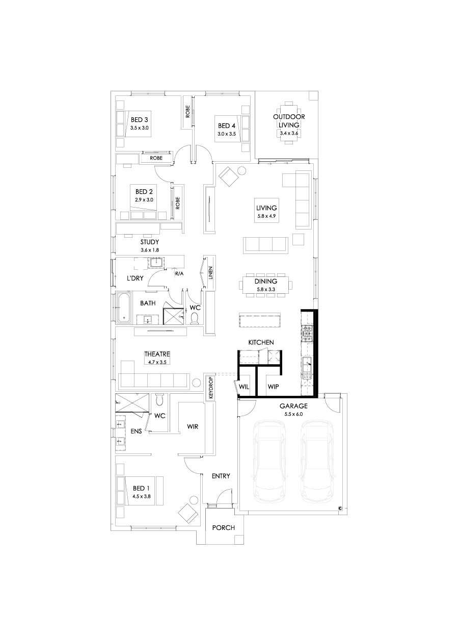 29  Floor Floorplan (Alternate kitchen - Flipped)