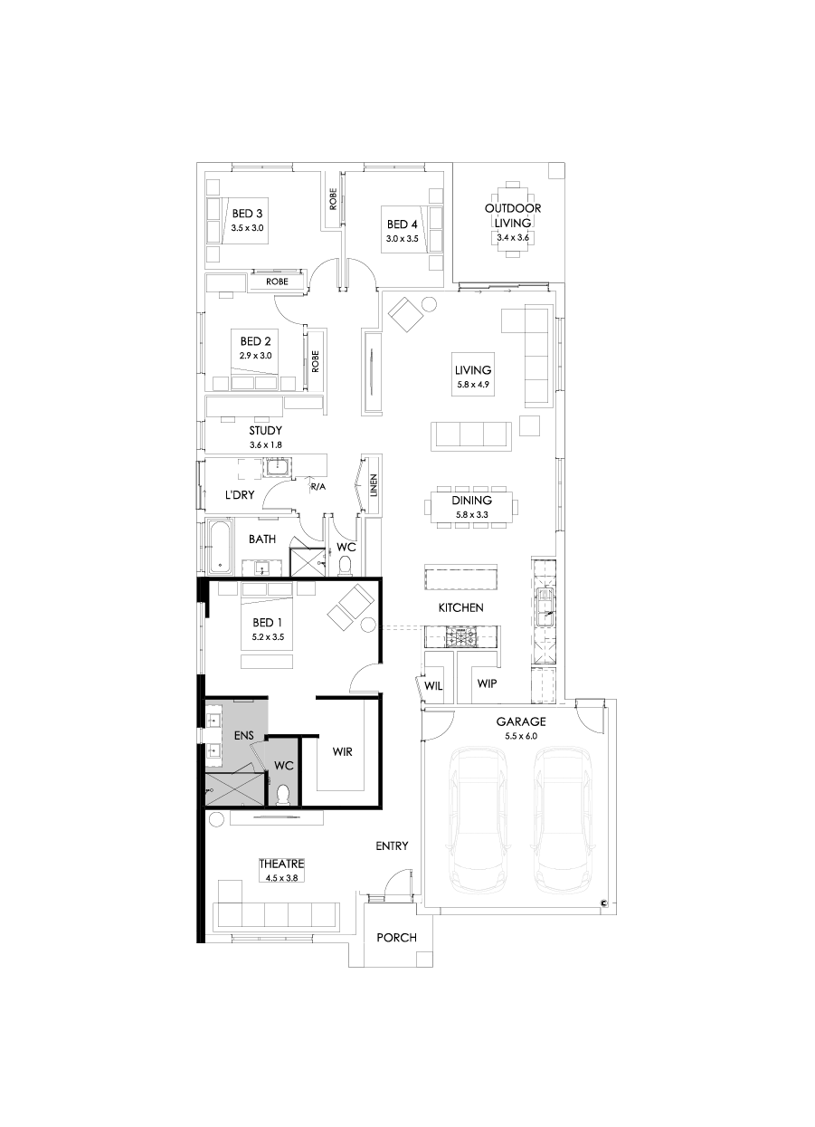 29  Floor Floorplan (Alternate theatre  - Flipped)