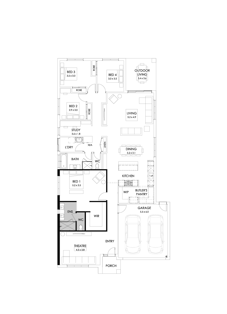 29  Floor Floorplan (Alternate theatre  - Flipped)