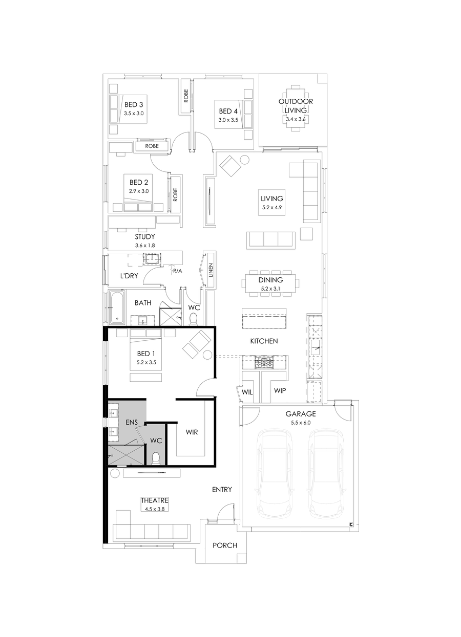 29  Floor Floorplan (Alternate theatre  - Flipped)