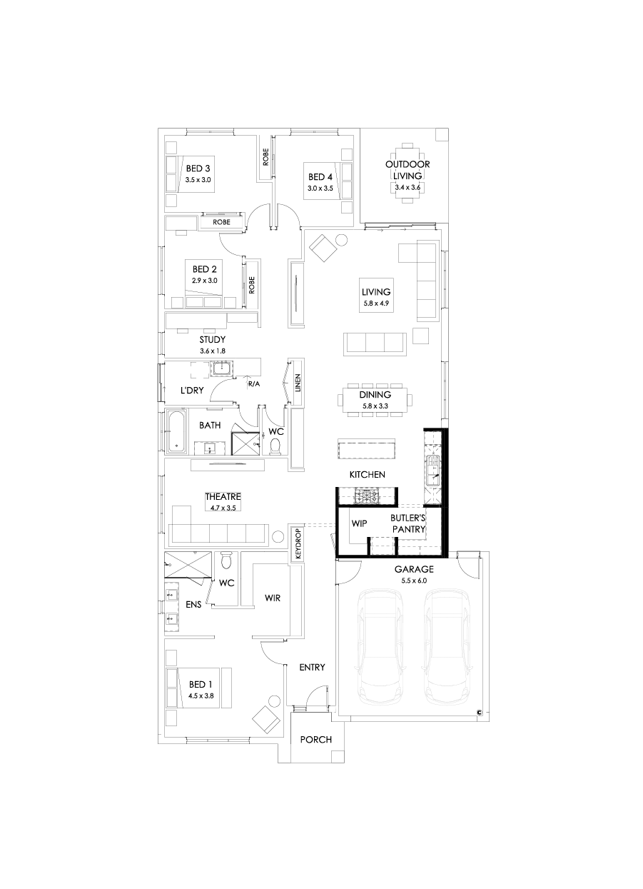 29  Floor Floorplan (Butler's pantry - Included - Flipped)
