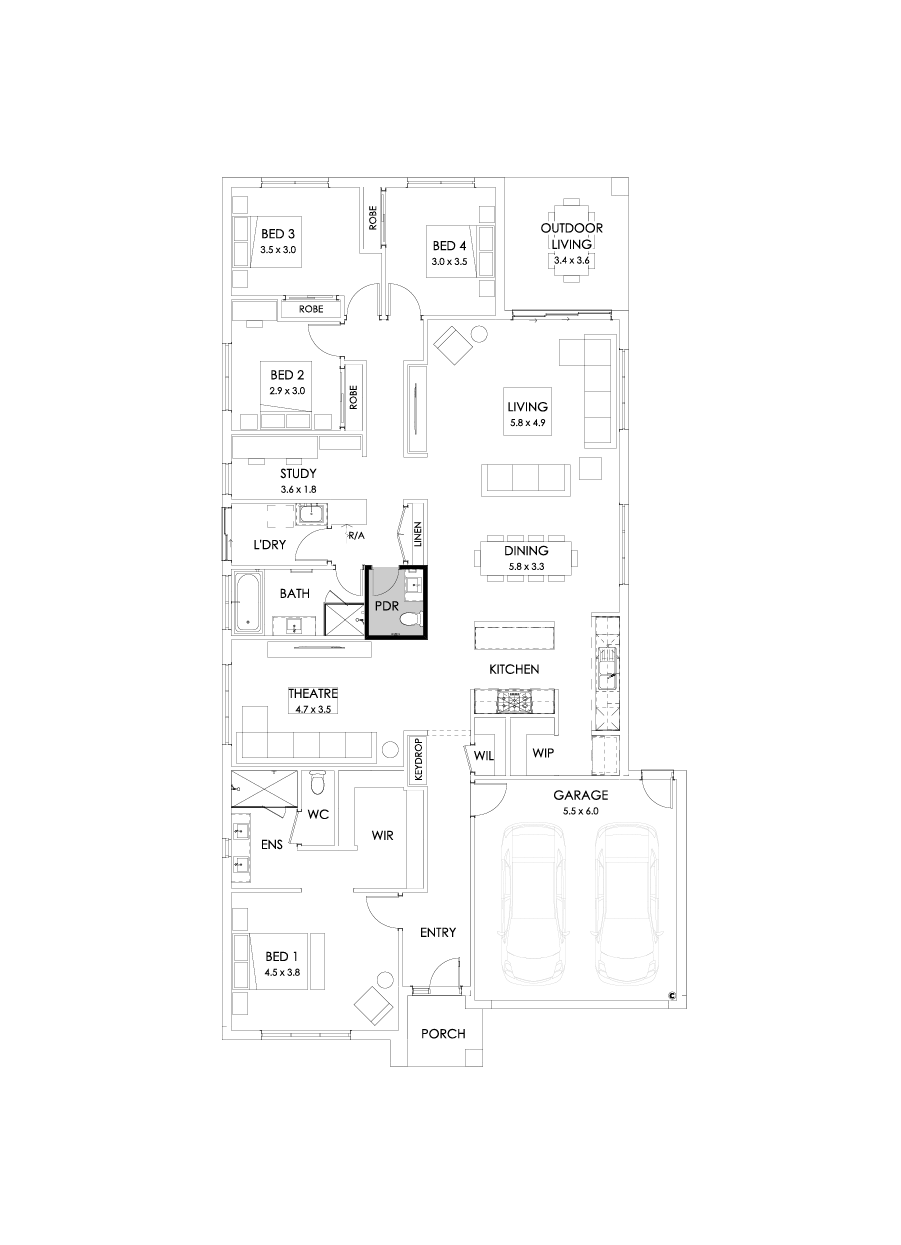 29  Floor Floorplan (Powder room - Flipped)