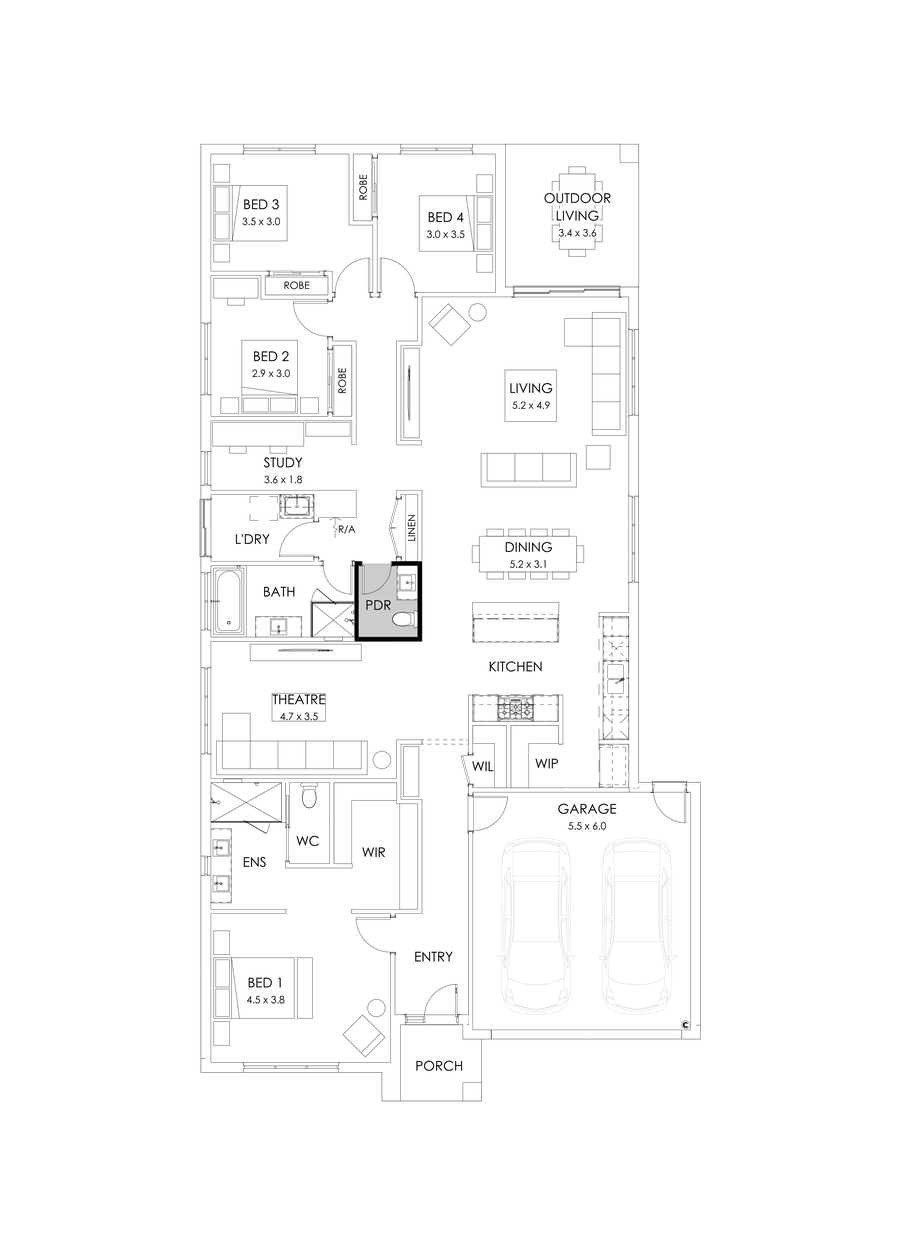 29  Floor Floorplan (Powder room - Flipped)