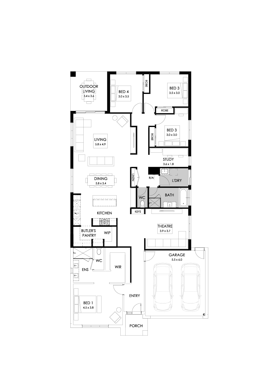 29  Floor Floorplan (Rear flip  - Flipped)