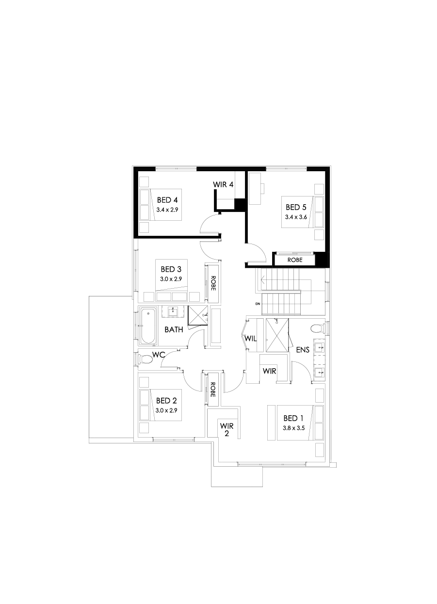 26 First Floor Floorplan (5th bedroom)