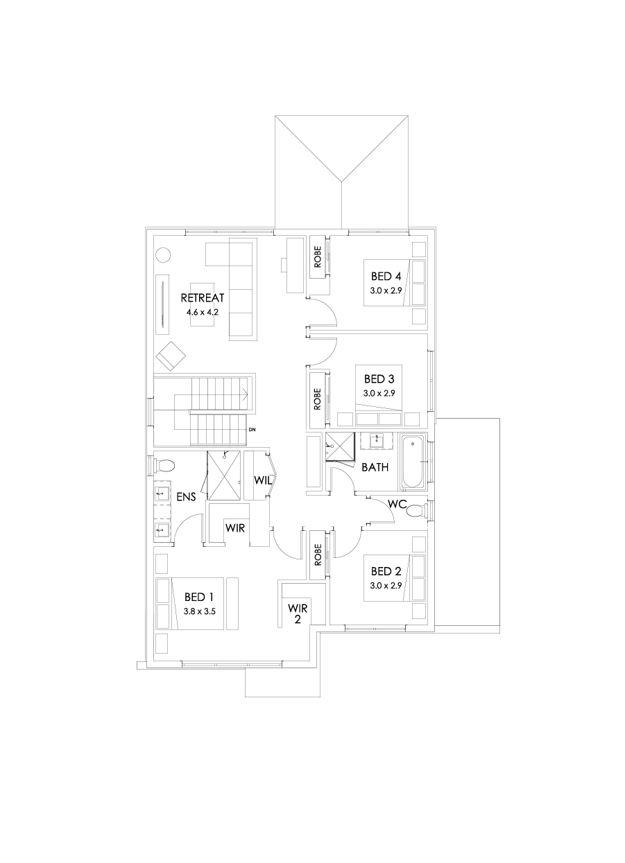 26 First Floor Floorplan (Outdoor living - Flipped)