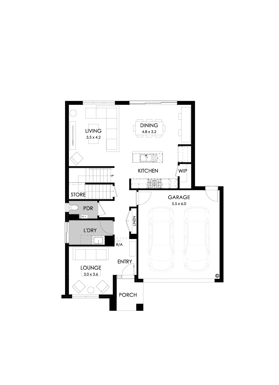 26 Ground Floor Floorplan (Standard  - Flipped)