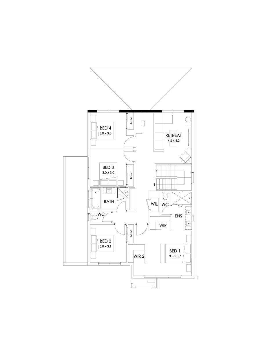 27 First Floor Floorplan (Full width outdoor living )