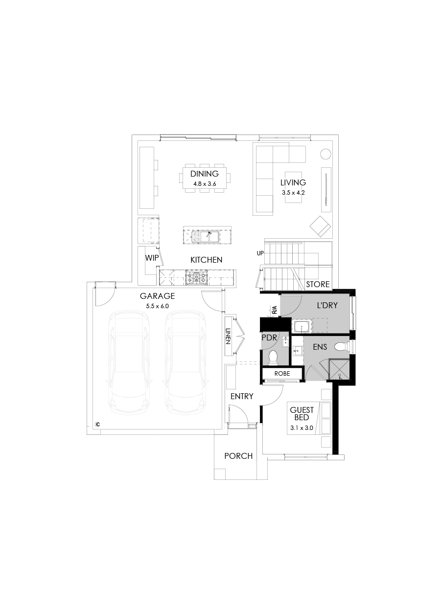 27 Ground Floor Floorplan (Guest bedroom)