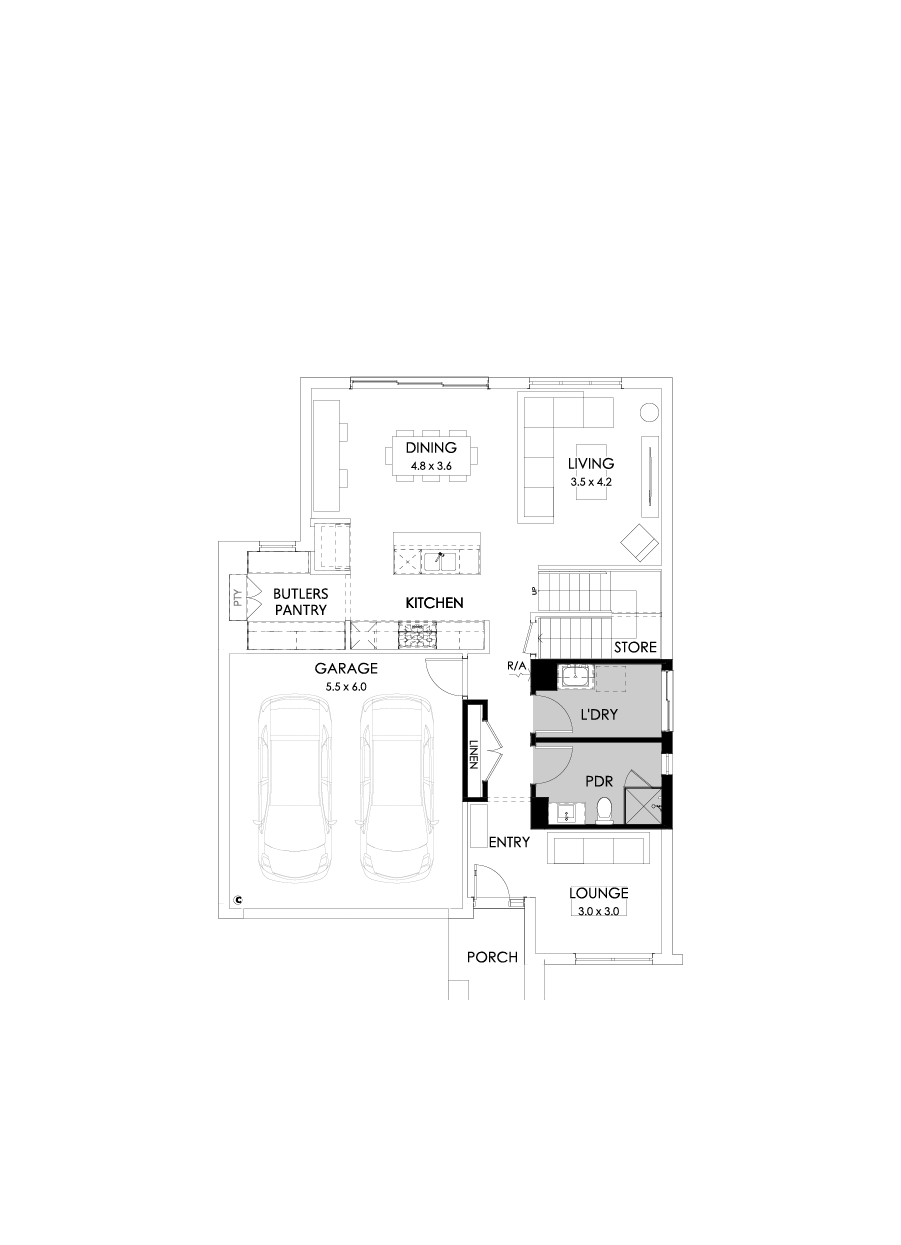 27 Ground Floor Floorplan (Shower to powder )