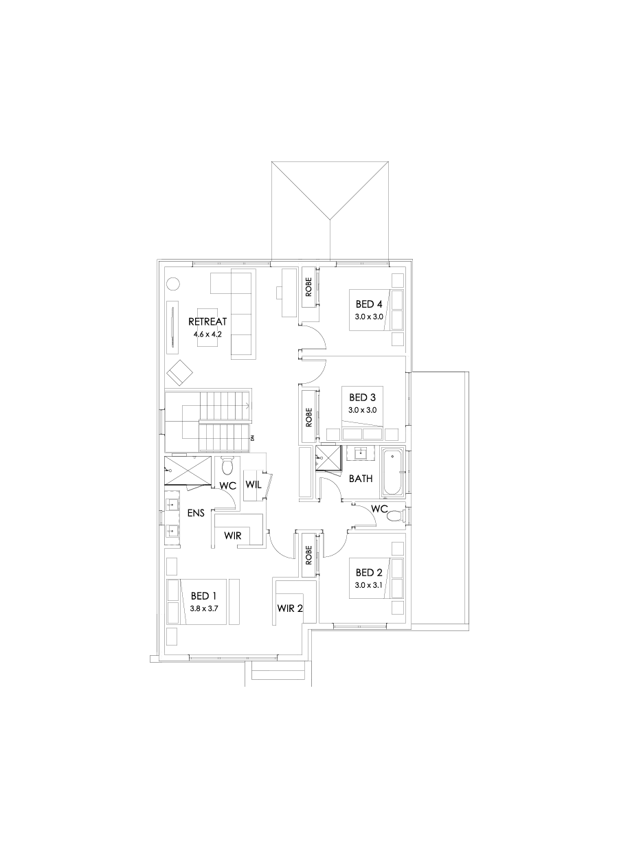 27 First Floor Floorplan (Outdoor living  - Flipped)